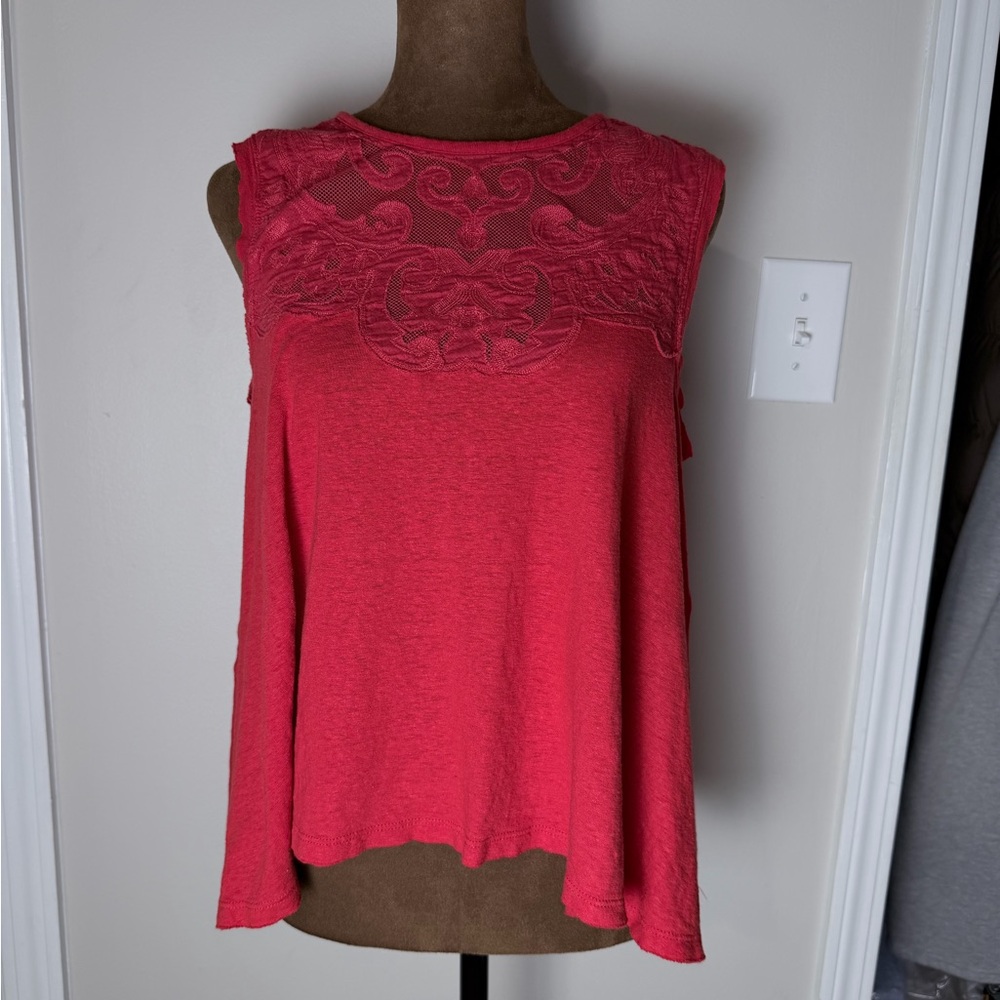 Free people blouse red xs